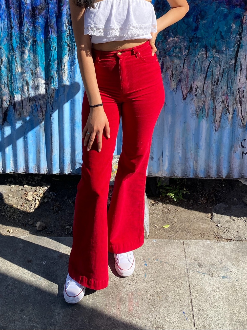 Rollas East Coast Flare Red Corduroy